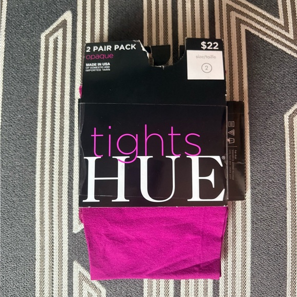 NWT Hue Berry Opaque Tights Size 2 - Picture 2 of 8